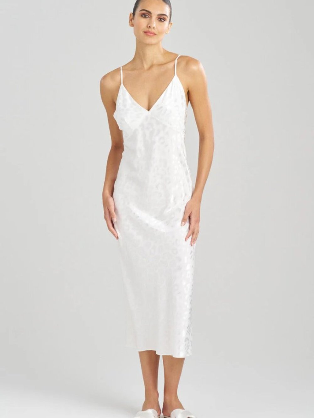 Natori Cream Decadence Slip Dress Size M